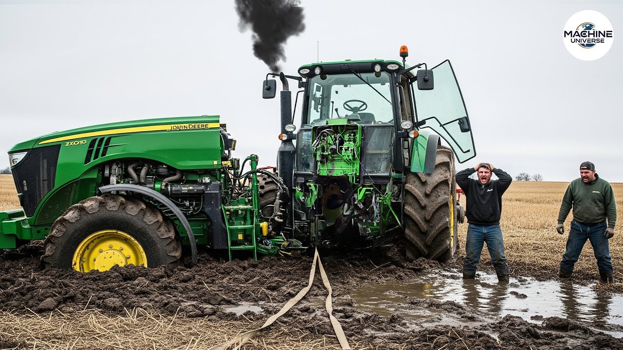 Unbelievable Tractor Stuck in Mud Moments | Extreme Heavy Equipment fails #30