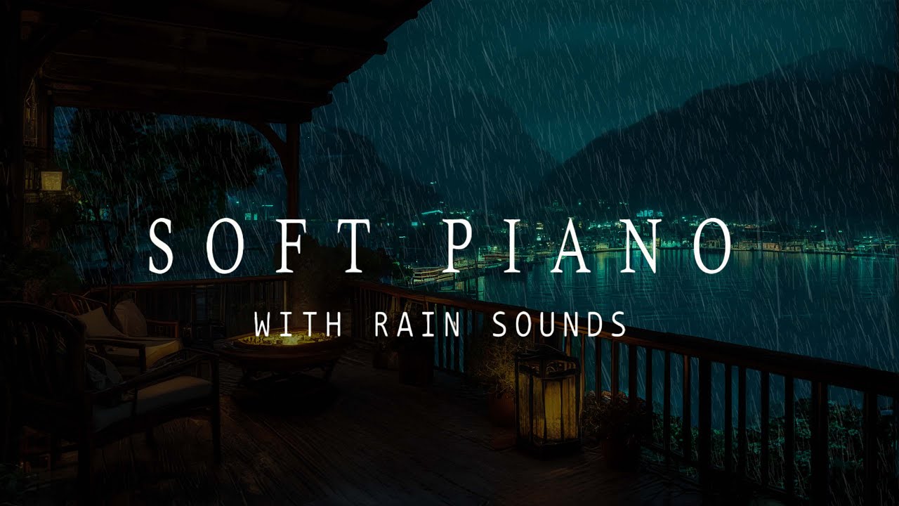 Steady Rain Sounds in a Dark Porch 🌧️ (No Ads) Calm Relaxing Ambience for Deep Sleep & Focus