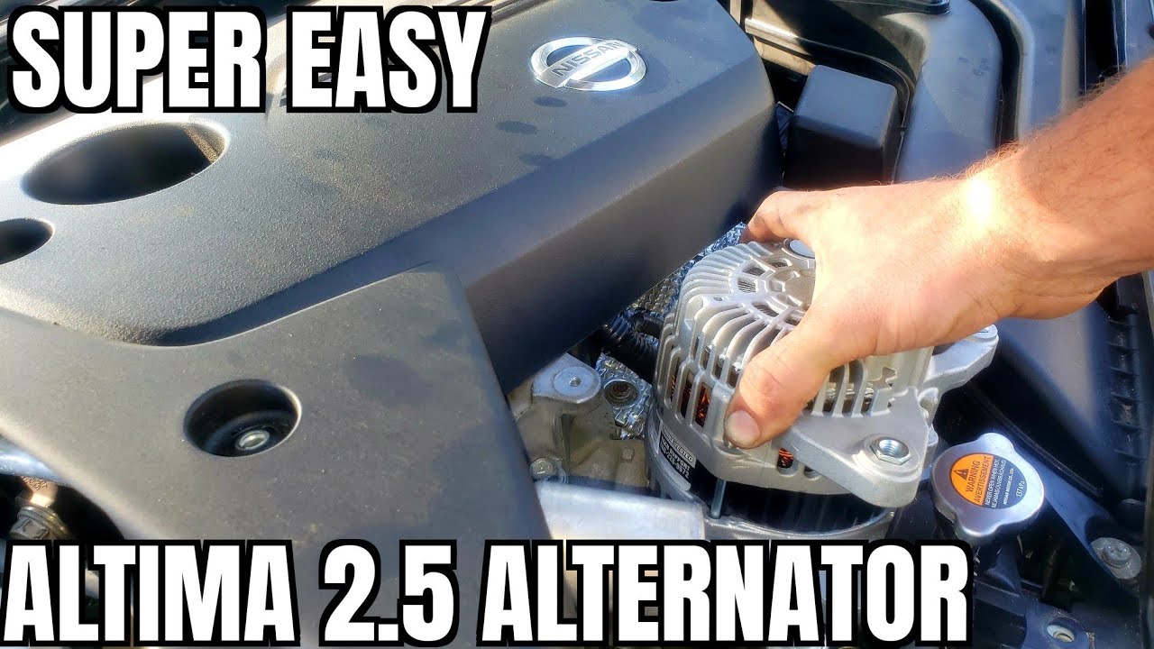 2013 2018 Nissan Altima Alternator Replace How to 2014 2015 2016 2017