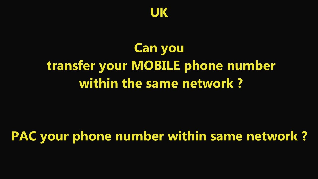 can you transfer/PAC your mobile phone number on the same network ?