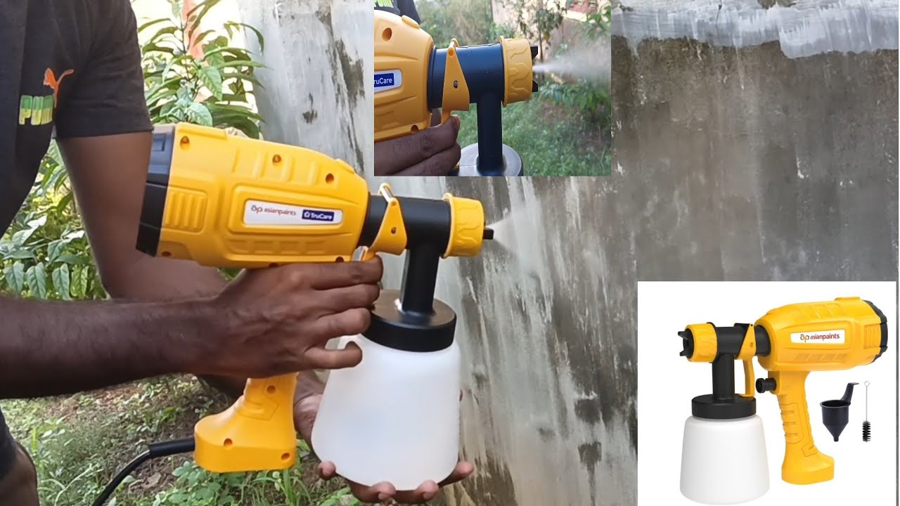 Asian Paints Trucare Paint Sprayer 550w with 800 Ml Container|Electric Paint Sprayer with 2M |part-1