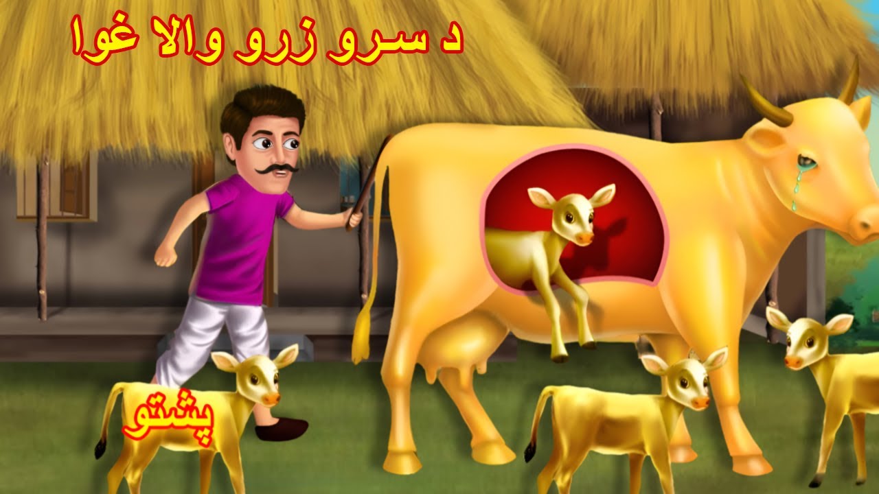 The golden cow |  د سرو زرو والا غوا| pashto story | story in pashto | buner cartoon