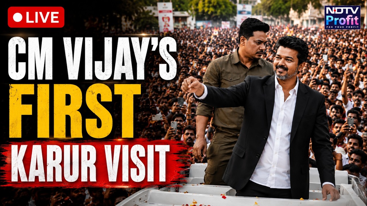 CM Vijay LIVE | First Karur Visit as CM | Meets Stampede Victims | Mega Public Rally & Speech LIVE