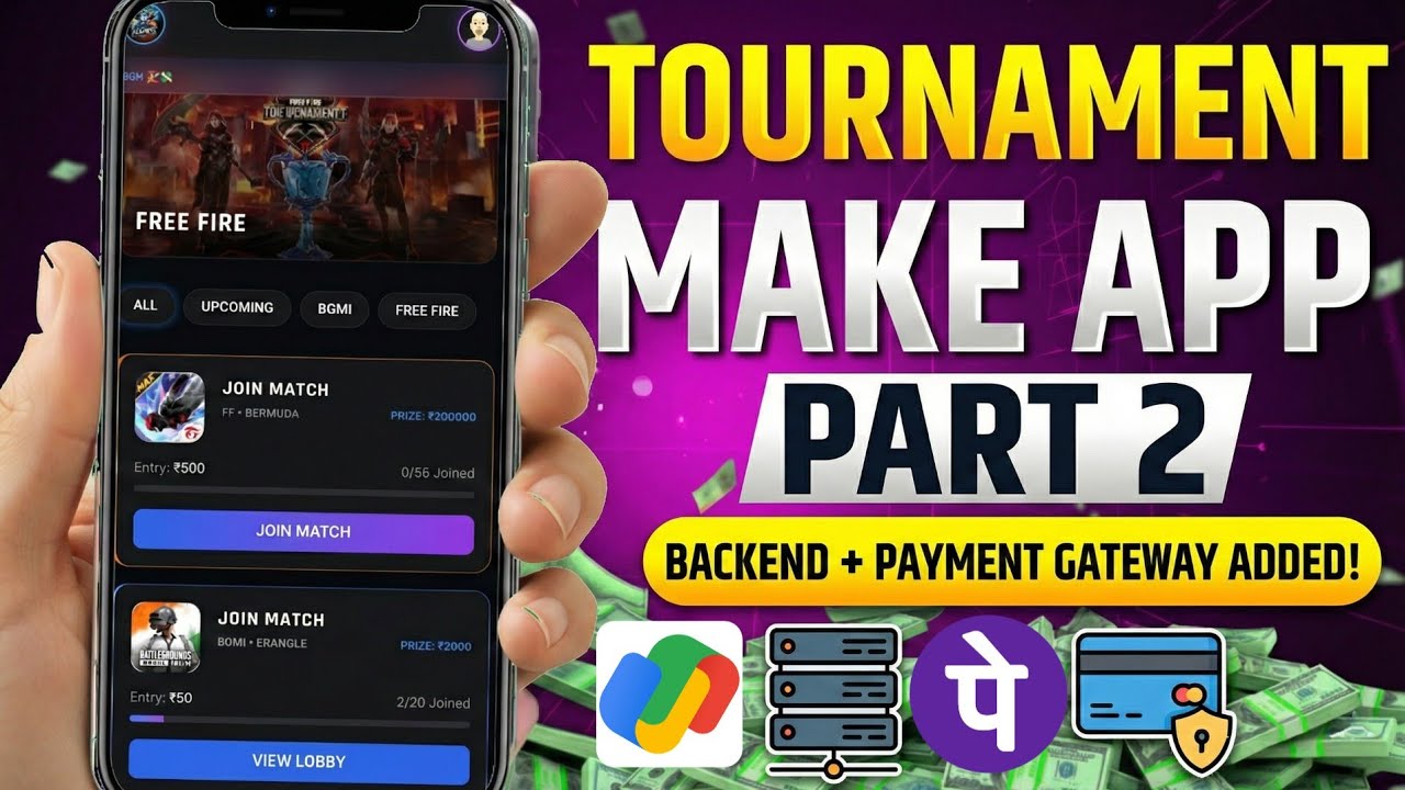 🔥 AI Se Tournament App Kaise Banaye (Full Backend & Payment Gateway) | Hindi Coding Tutorial