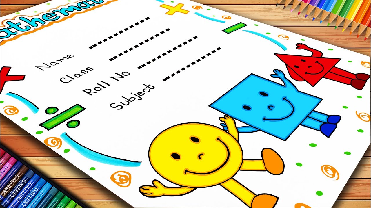 Front Page Design of Maths Project | Easy Maths Front Page Design | School Project | Border Design