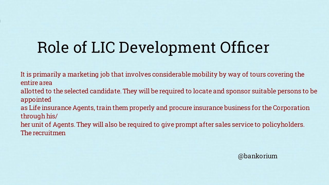 Role of LIC Development Officer &  Important Queries | Ex LIC ADO
