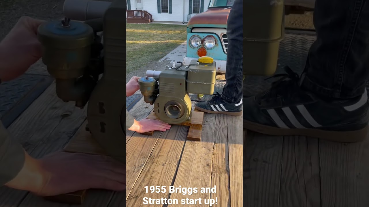 1955 Briggs and Stratton start up! #BombersGarage #briggsandstratton #smallengine #vintage