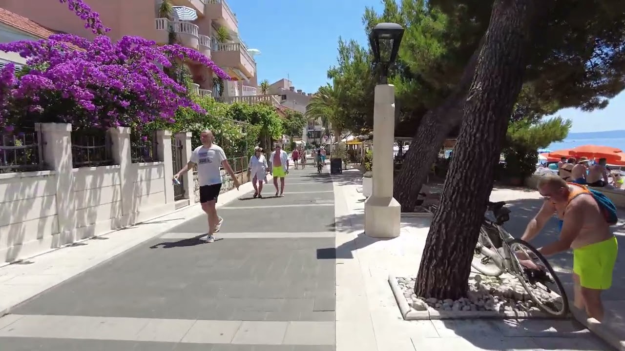 🔆🌴Croatia 🇭🇷 - Dovolená 2023 (4) - Podgora  (Podgora | 4K Makarska Riviera Walking Tour 2023)