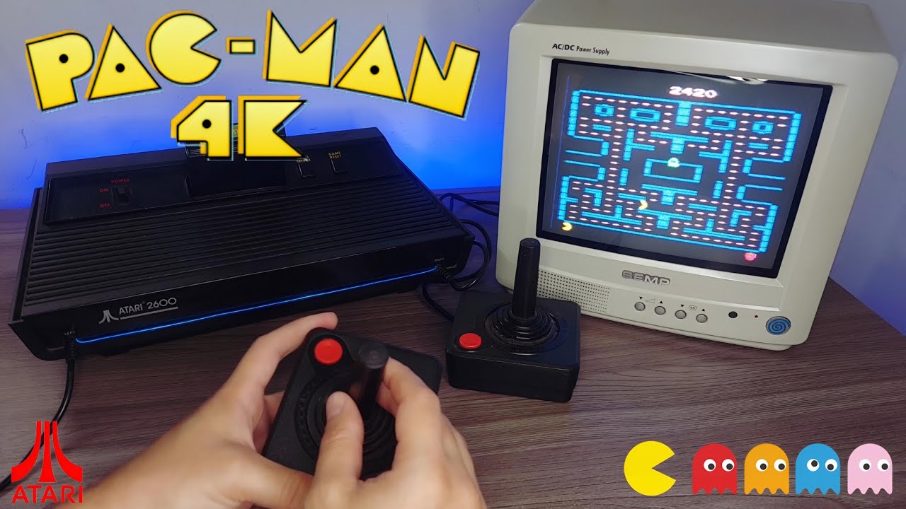 Pac-Man 4K (Homebrew) - Atari 2600 Gameplay - CRT