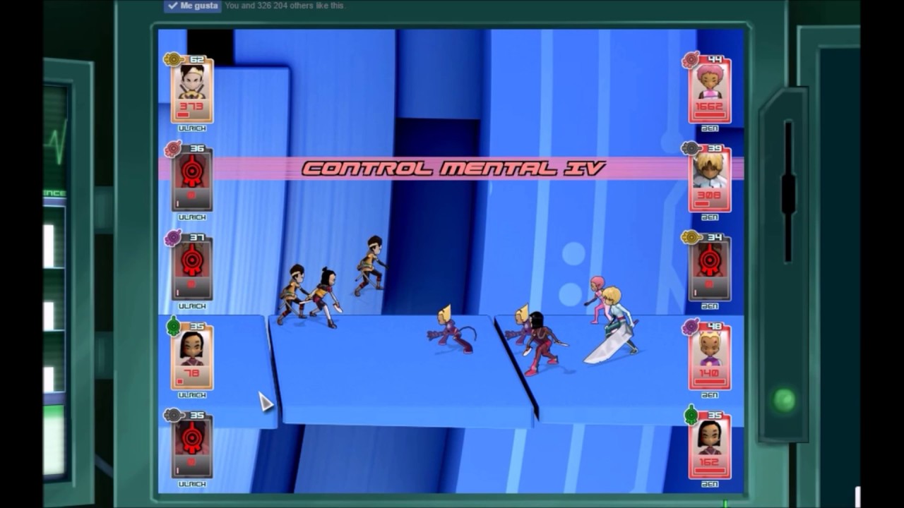 Code lyoko social game ( combat ligue lyoko lvl 205 )