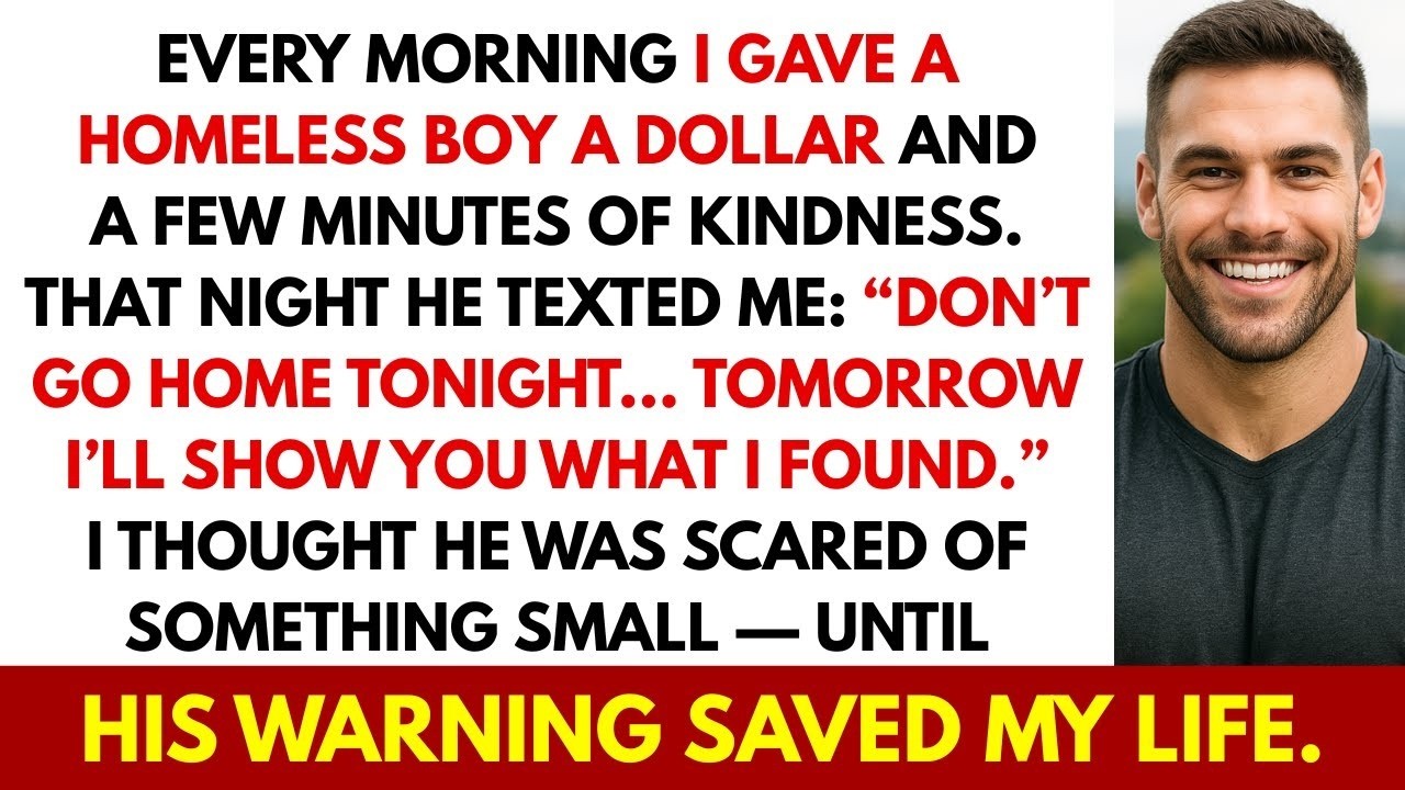 I Gave A Homeless Boy $1 Every Morning. One Day He Texted “Don’t Go Home.” That Night, My House…