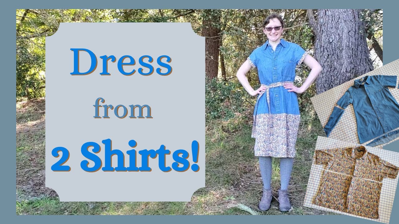 Dress from 2 Shirts: Upcycling Free Clothes!