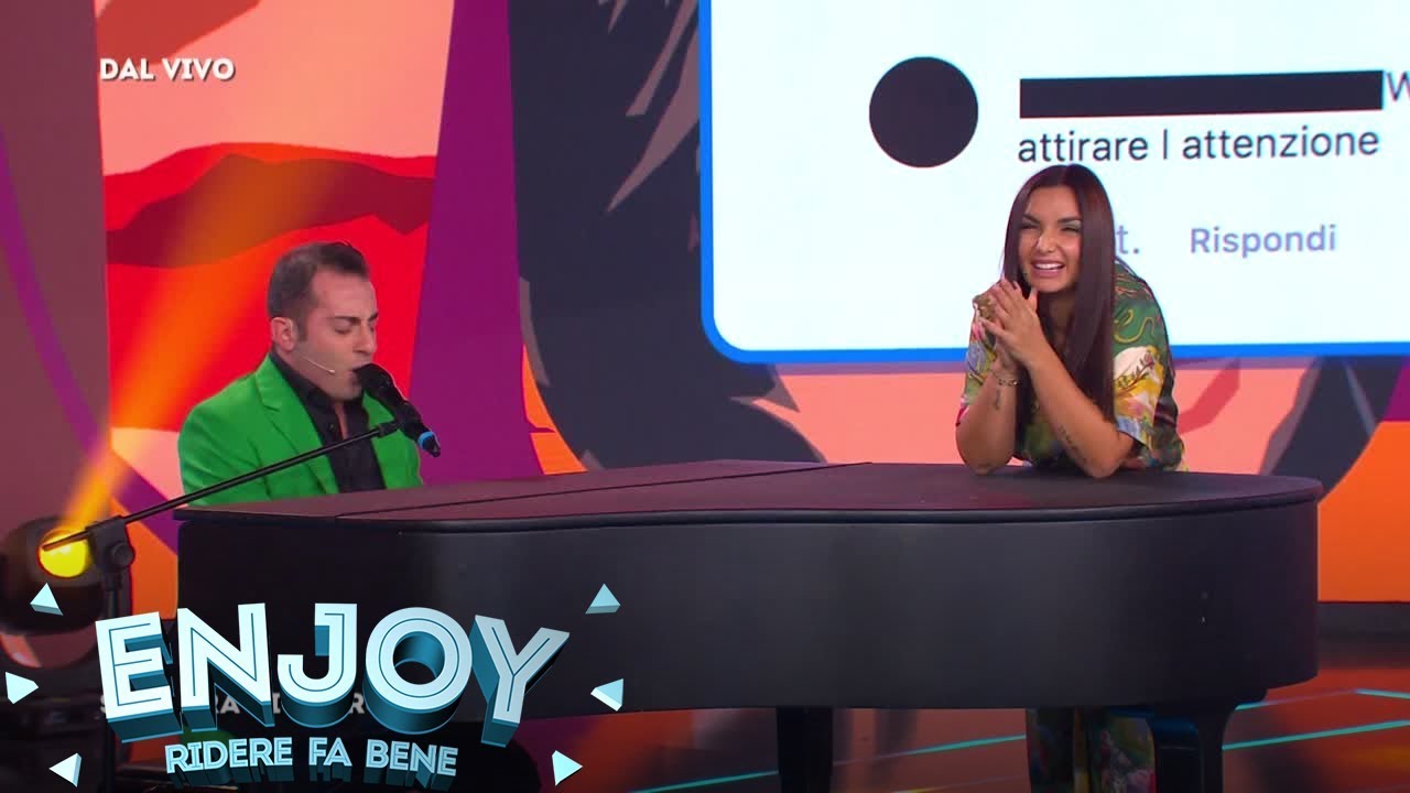 Enjoy - Ridere Fa Bene - Francesco Cicchella imita Tiziano Ferro cantando per Elettra Lamborghini