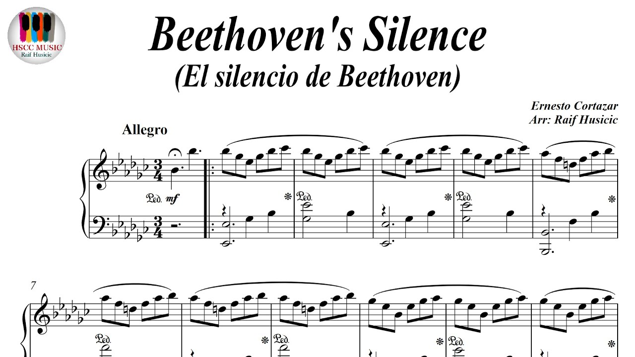 Beethoven's Silence, El silencio de Beethoven - Ernesto Cortazar, Piano Sheet Music
