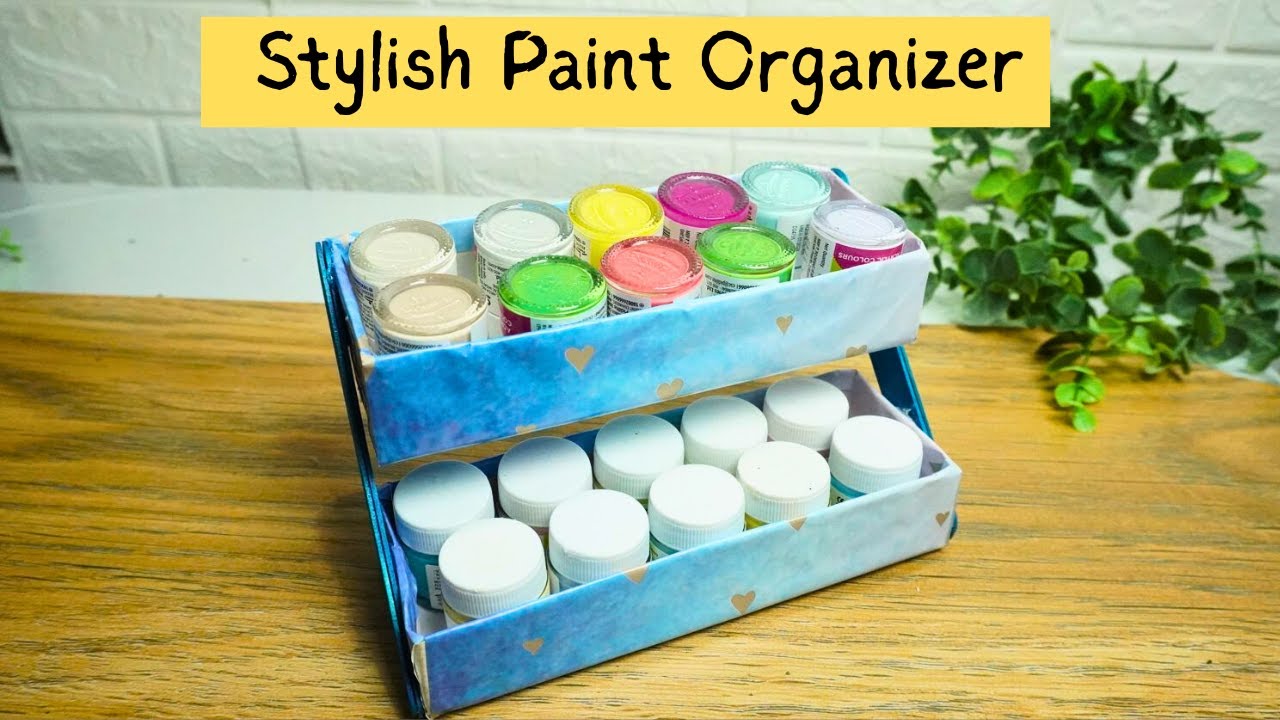 DIY Two-Tier Organizer | Easy Cardboard Craft for Paints & Stationery | Best Out of Waste Craft