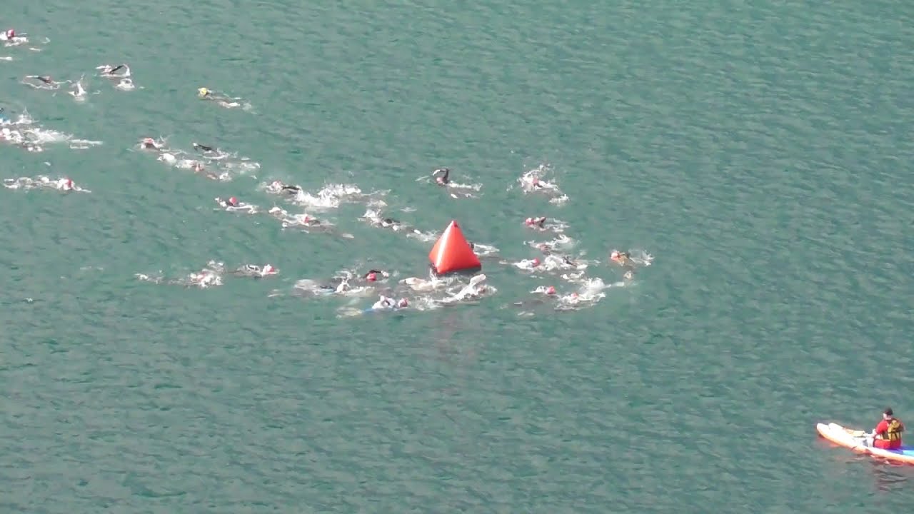 Kraków Ironman 2025 - swimming start at Zakrzówek