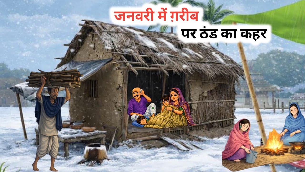 जनवरी में गरीब पर ठंड का कहर| Thand Ka Kahar | Hindi kahaniya | moral story | winter story