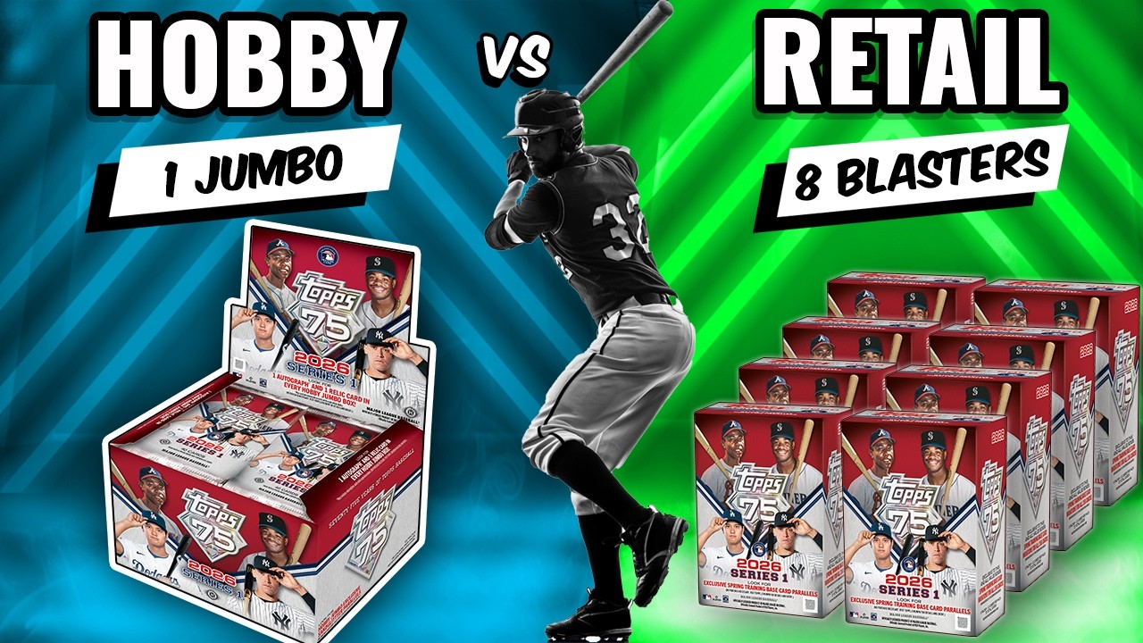 WHAT A SURPRISE! 🚨HOBBY VS RETAIL🚨 2026 TOOPPS SERIES 1 JUMBO HOBBY BOX VS BLASTERS