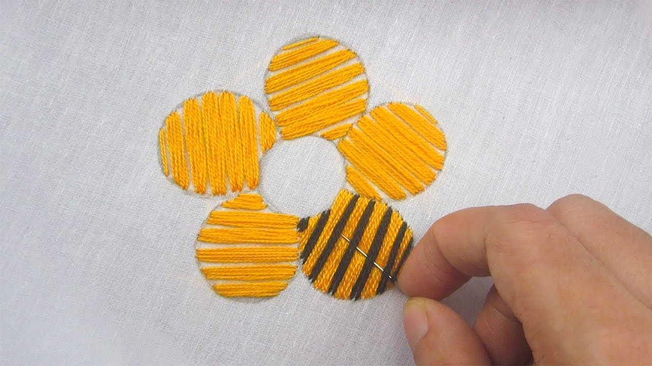 Fancy Flower Embroidery, Hand Embroidery, Modern Hand Embroidery