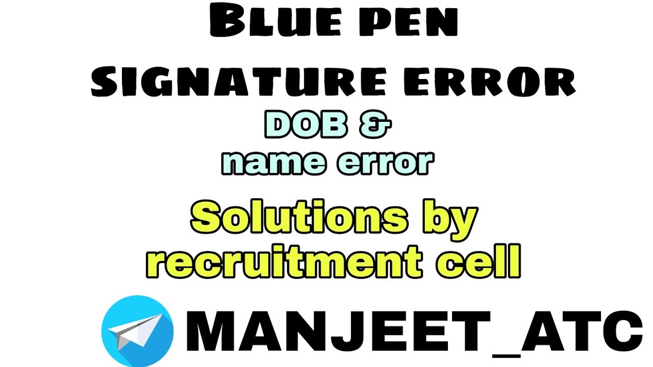Blue pen signature or other errors।। AAI ATC 2020