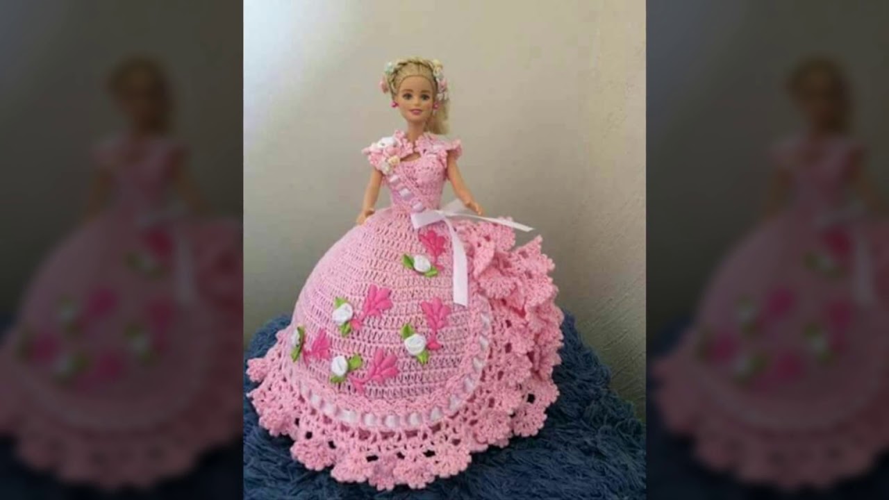 Vestidos preciosos para muñecas Barbies tejida a crochet