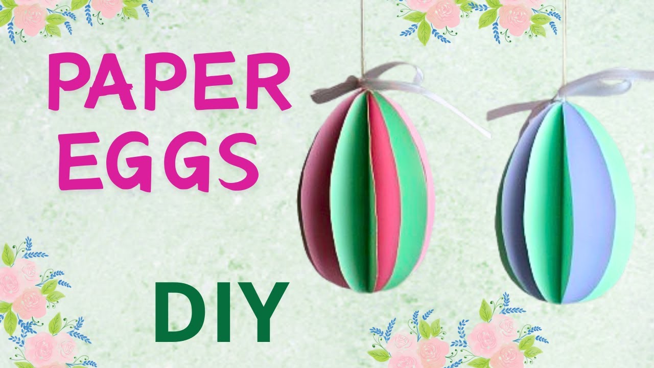 Paper eggs to hang. DIY Easter decorations🥚🌼