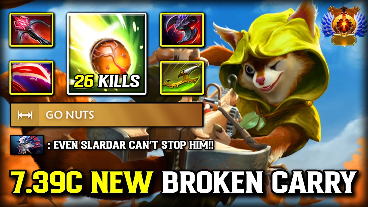 7.39C NEW BROKEN CARRY Hoodwink | DESO + Daedalus Build | Insane Acorn Shot Damage DOTA 2