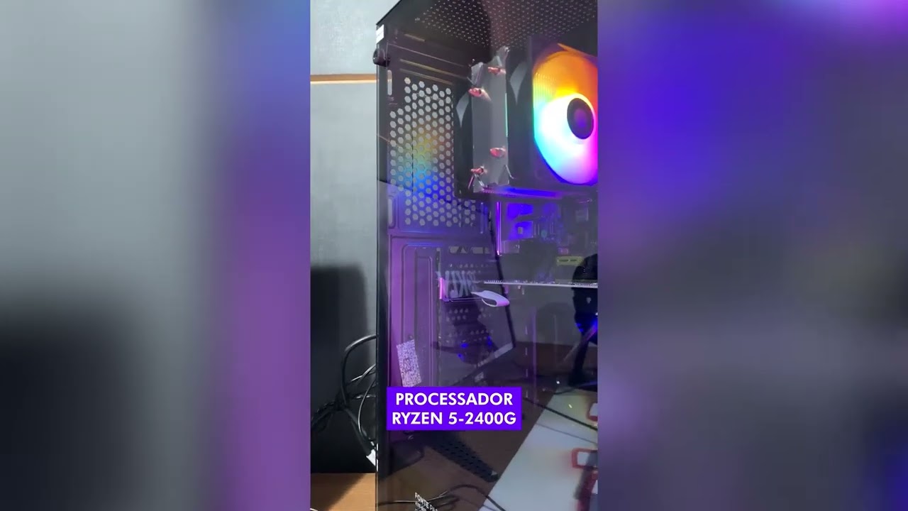 Pc Gamer Ryzen 5 2400G c/ Placa de Vídeo Vega 11, SSD 240GB, RAM 8GB e Fonte 500W