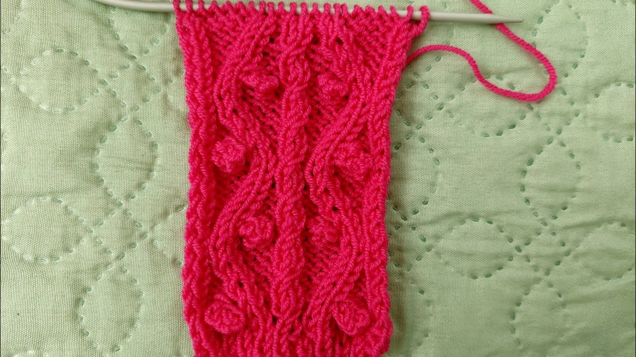 Узор зиг-заг с шишечками.