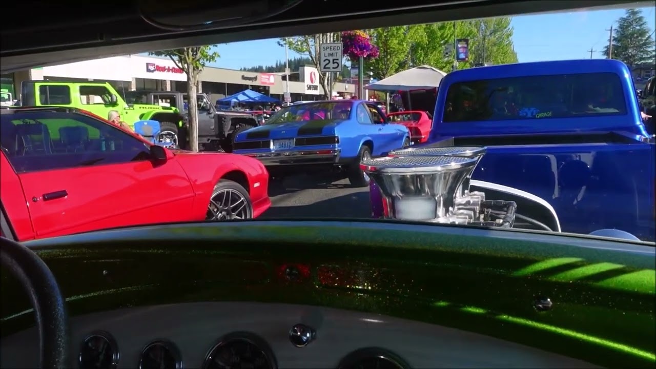 Cruising the Puyallup Loop in a Hot Rod Model A and painting Chevelle Fenders.