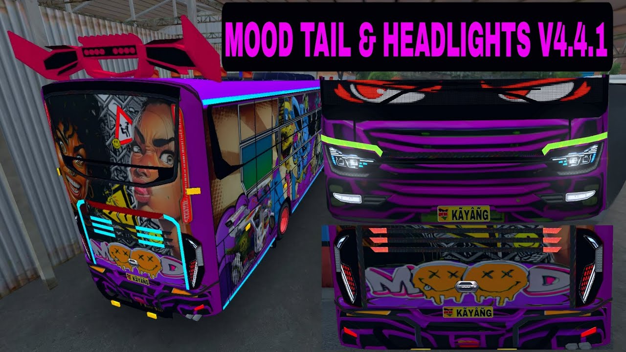 BUSSID MOOD TAIL HEADLIGHTS//V 4.4.1//check description below 👇