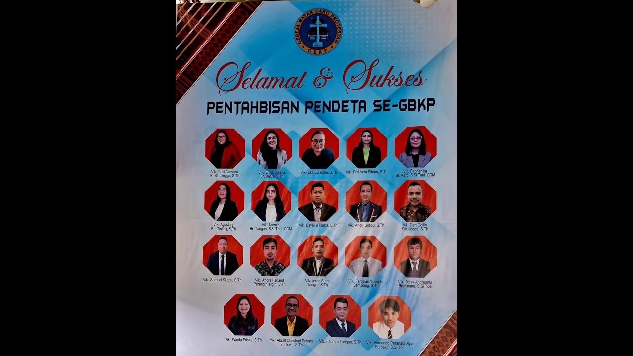 Penahbisan ( Penangkuhan ) Pendeta GBKP 2025