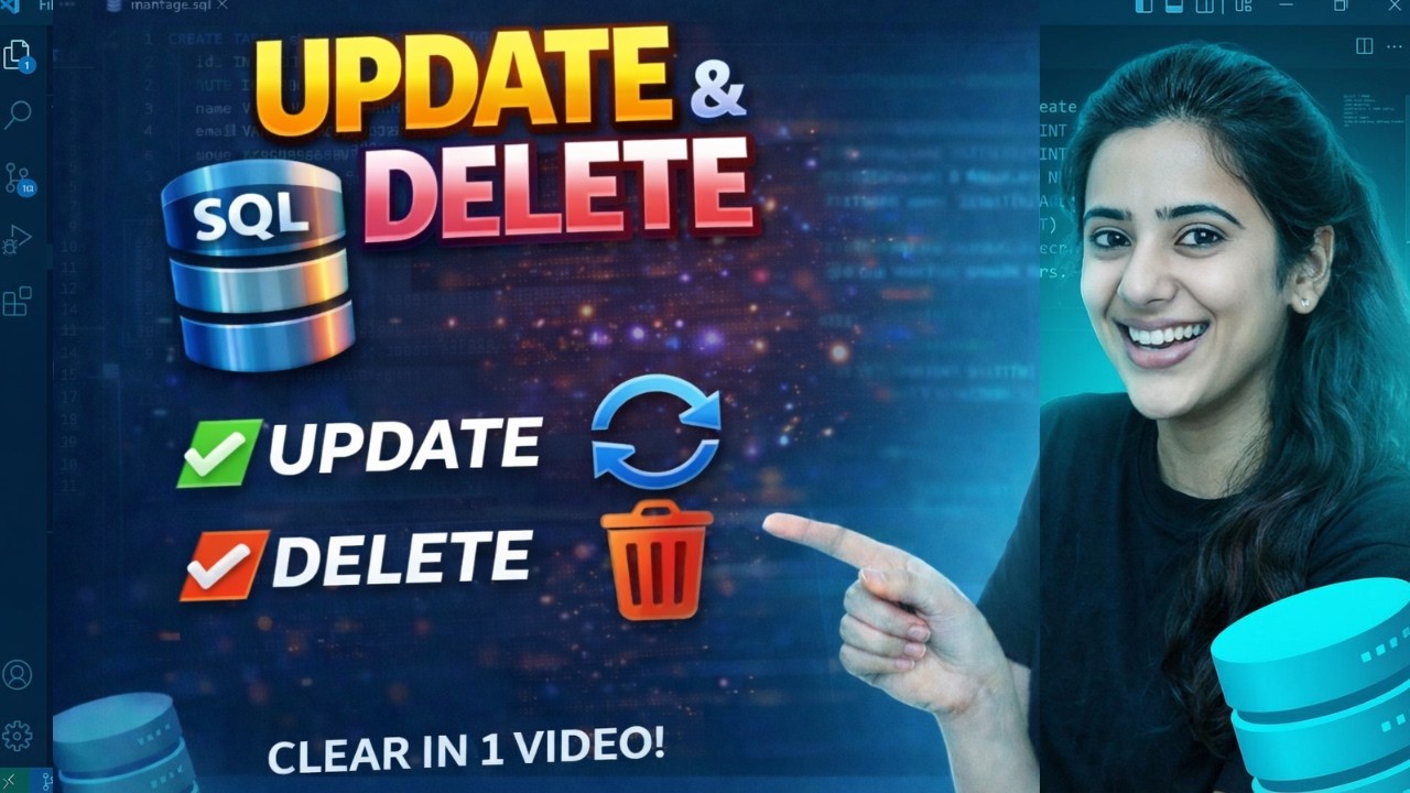 SQL UPDATE and DELETE Explained | DELETE vs TRUNCATE vs DROP | SQL for Beginners Hindi
