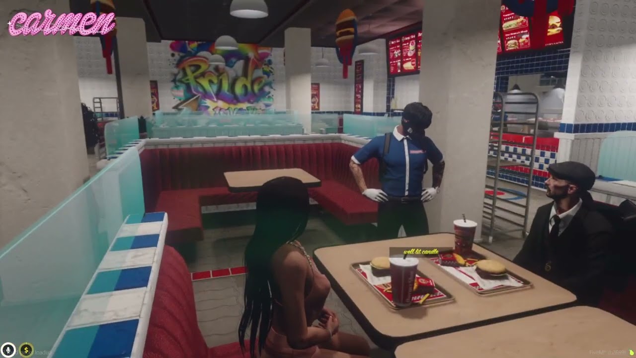 Carmella and Ramee go on a BurgerShot date before Court Case | NoPixel RP | GTA | CG