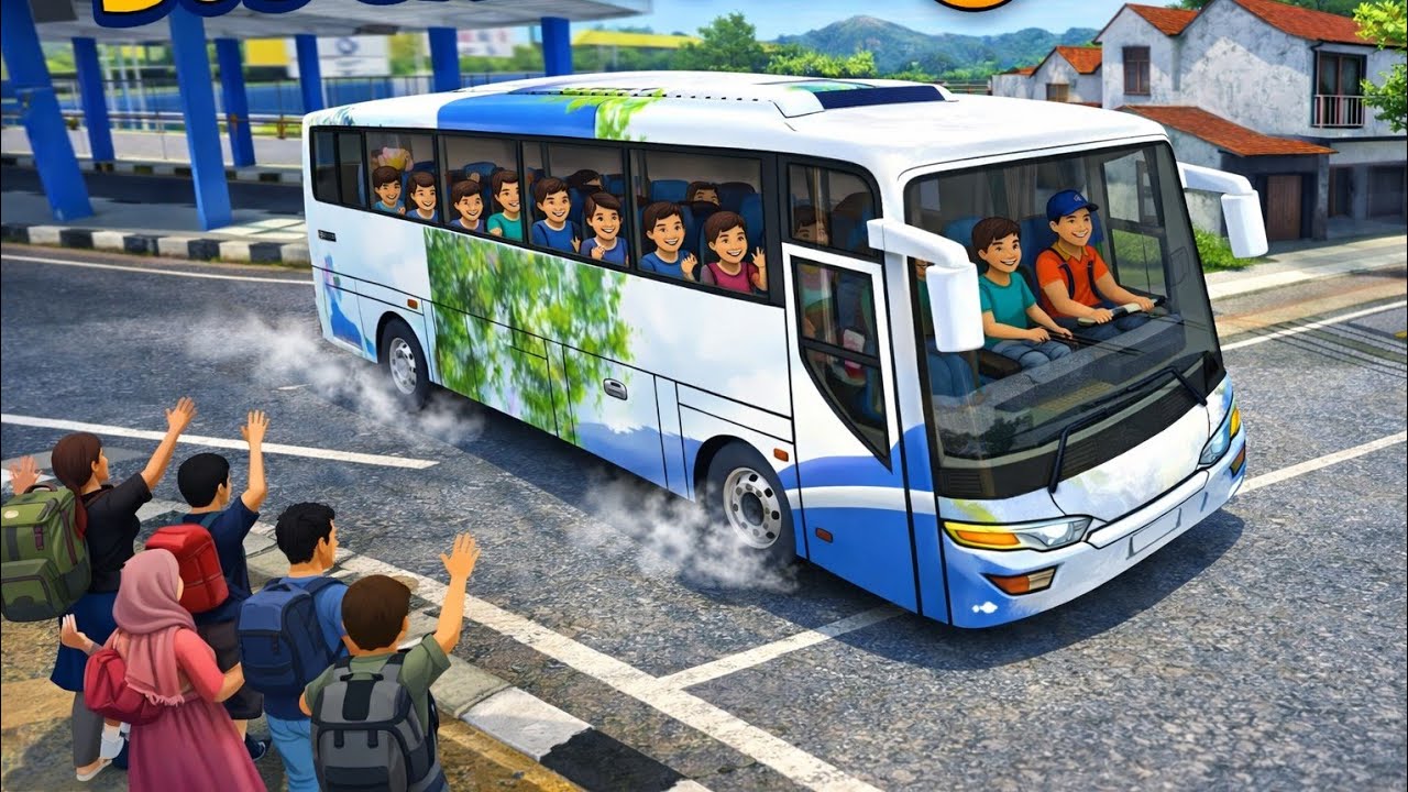 Funny Bus Game 🚍😂 | Passengers Pick Up & Bus Starts | Kids Bus Simulator #bussimulator #gameplay 