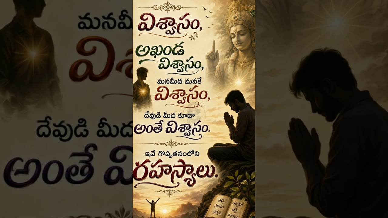 విశ్వాసం, అఖండ విశ్వాసం | Telugu Quotes | Emotional | Inspiring | Heart Touching Words