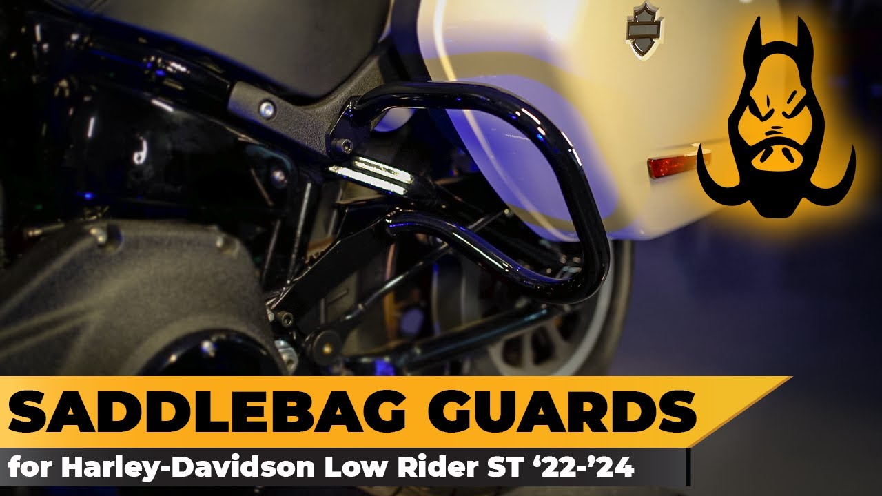 HOGWORKZ® Black Saddlebag Guards for Harley-Davidson® Low Rider ST '22-'24