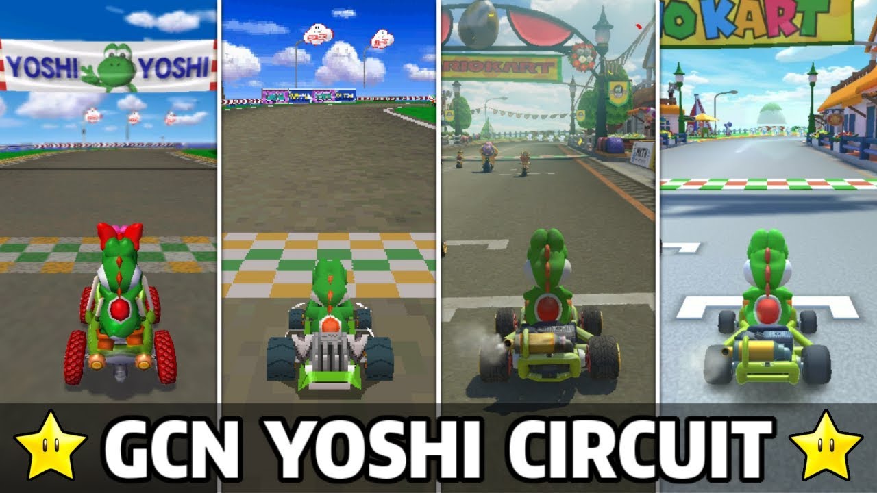 Mario Kart's GCN Yoshi Circuit - All Appearances (GCN, DS, Wii U, Switch & Mobile)