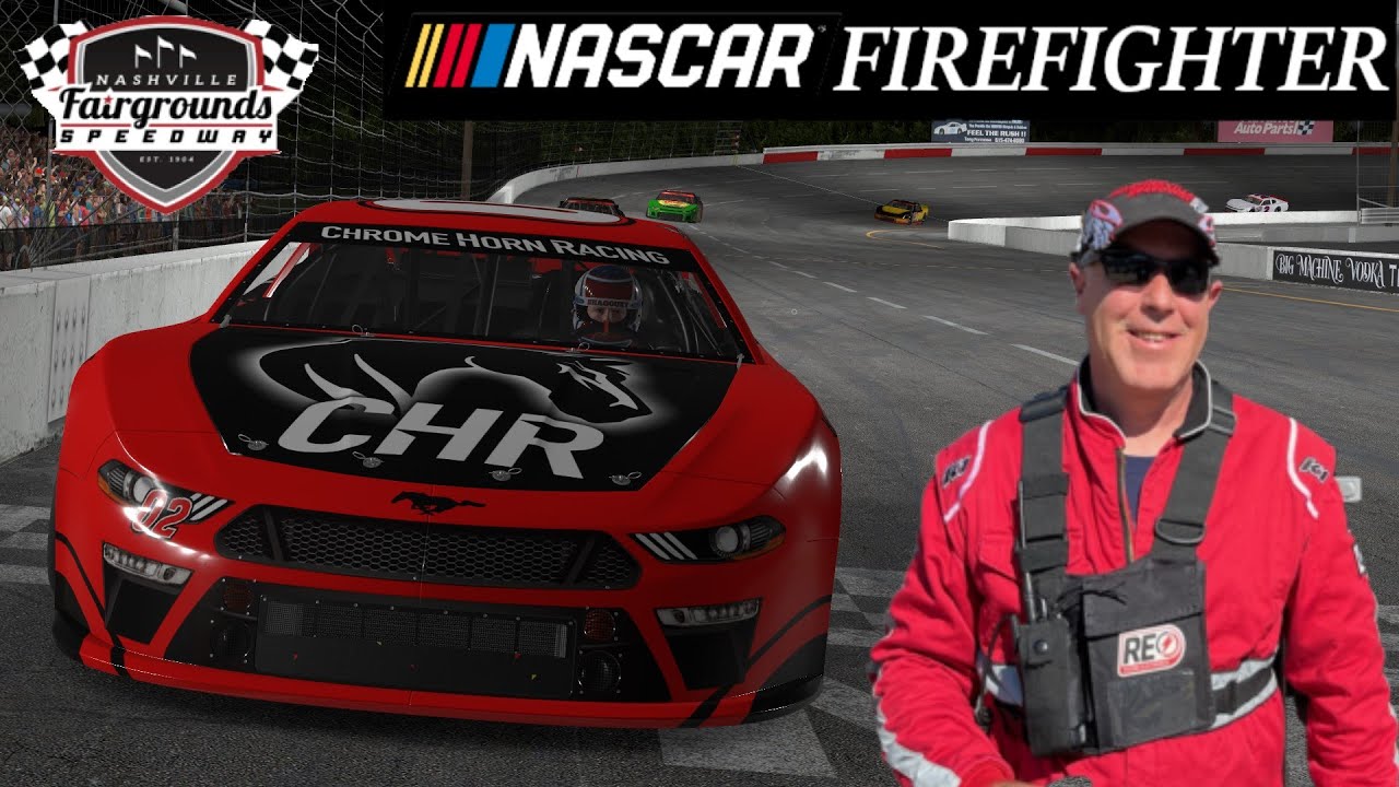 NASCAR Firefighter behind the wheel NASHVILLE FAIRGROUND (official)