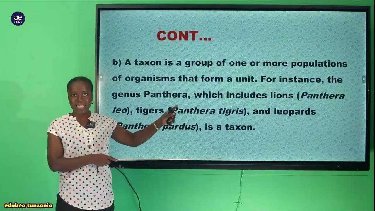BIOLOGY  FORM V  PRINCIPLE OF CLASSIFICATION  9 OF 20