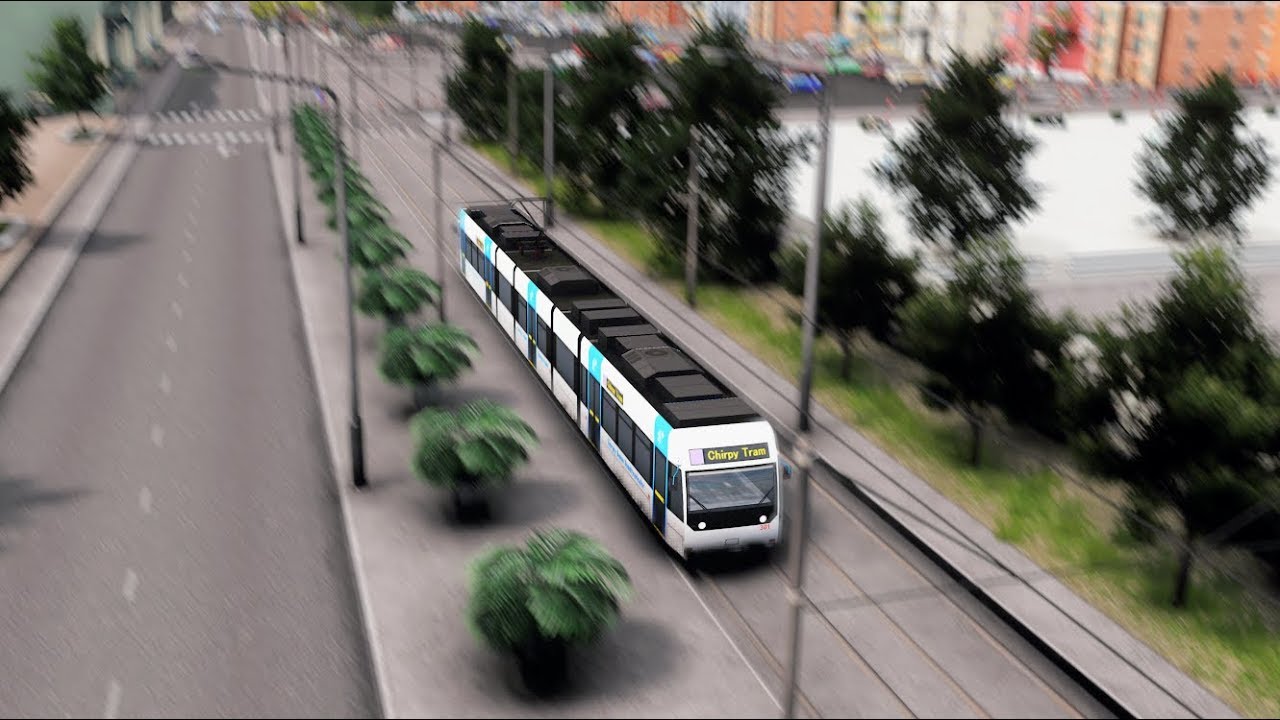 Cities: Skylines - First Person Tram Ride V3