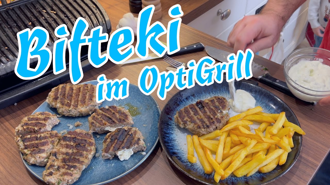 Bifteki wie vom Griechen 🇬🇷 gegrillt im OptiGrill