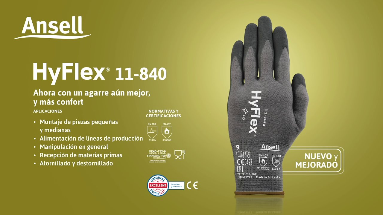 (ES) Ansell HyFlex 11-840 Video