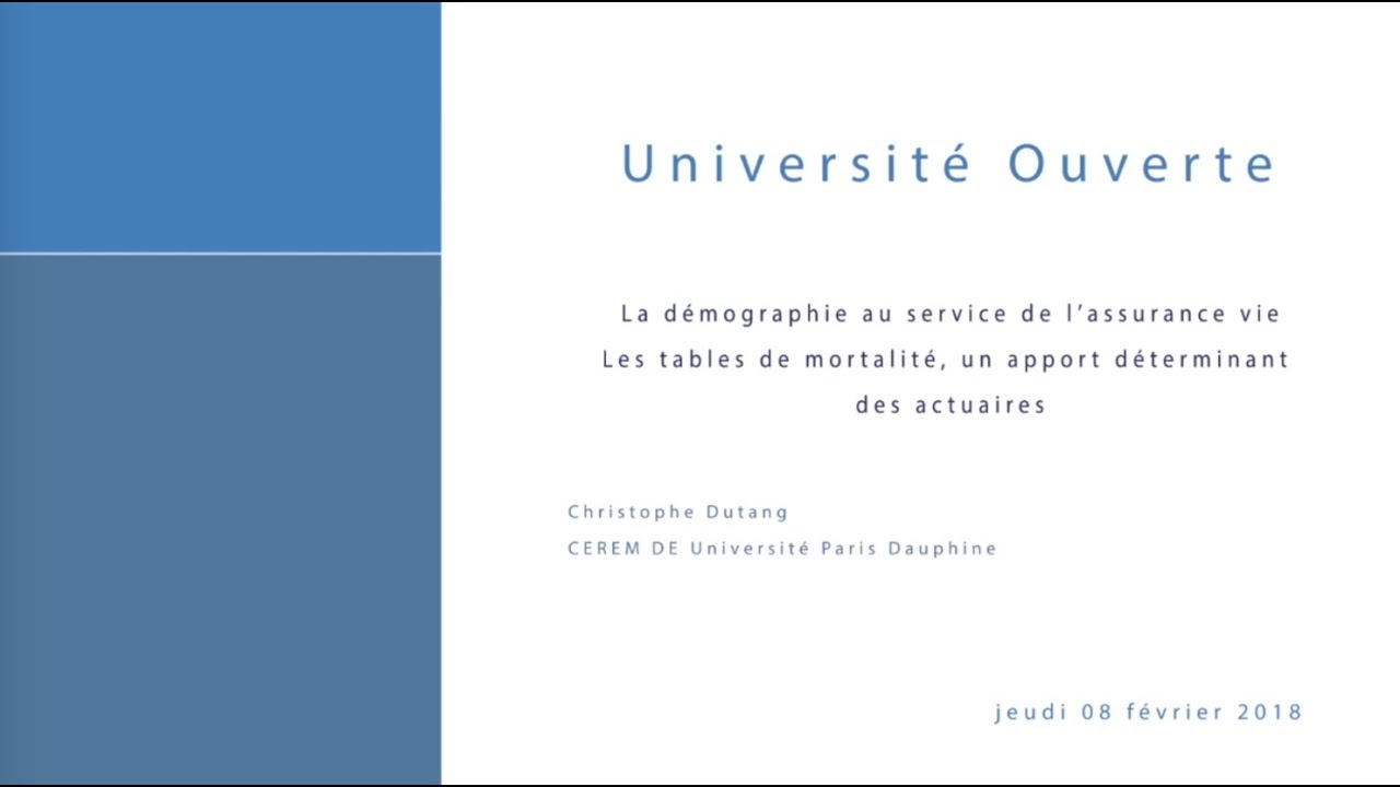 La démographie au service de l'assurance vie