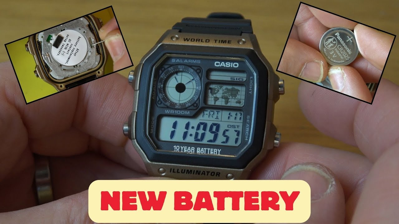 Как заменить батарею в часах Casio Royale AE1200WH — руководство для начинающих