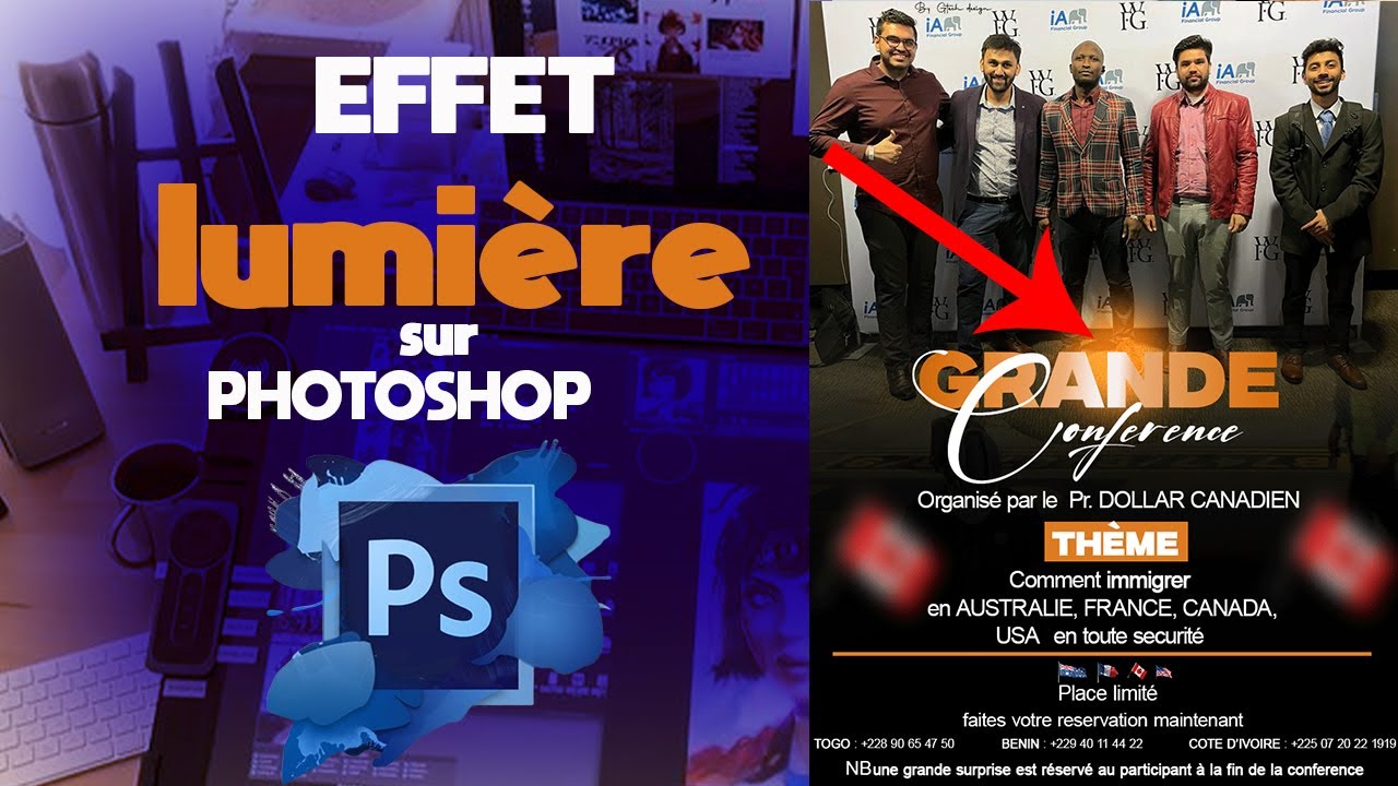 Comment faire des effet lumière sur Photoshop tuto 2024