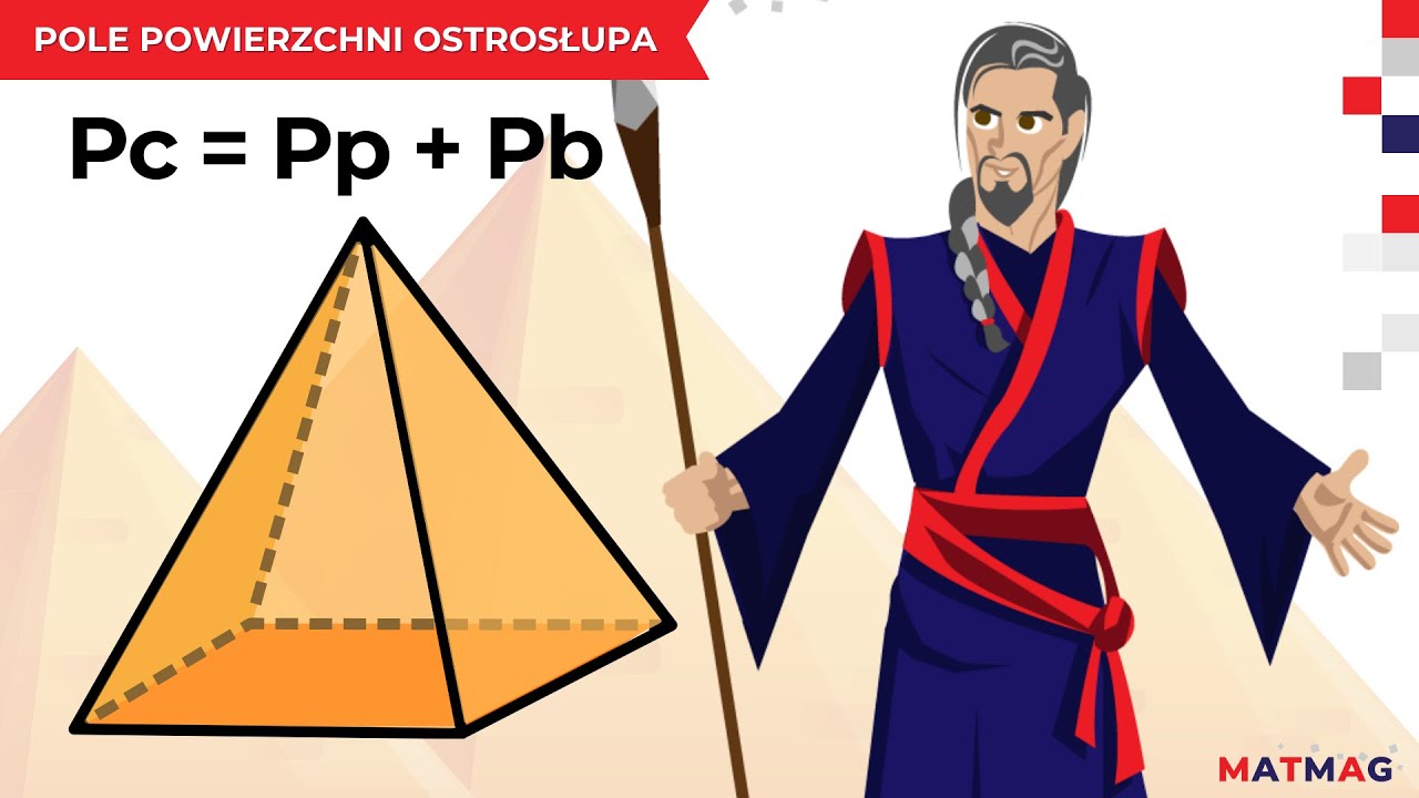 🔺 Pole powierzchni ostrosłupa 🔺  MATMAG ⭐