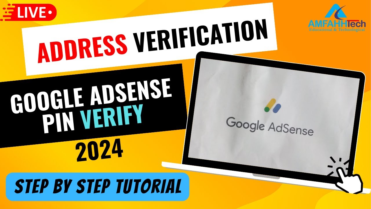 How to Verify Google Adsense Pin in 2024  |  Google Adsense Pin Verification #amfahhtech