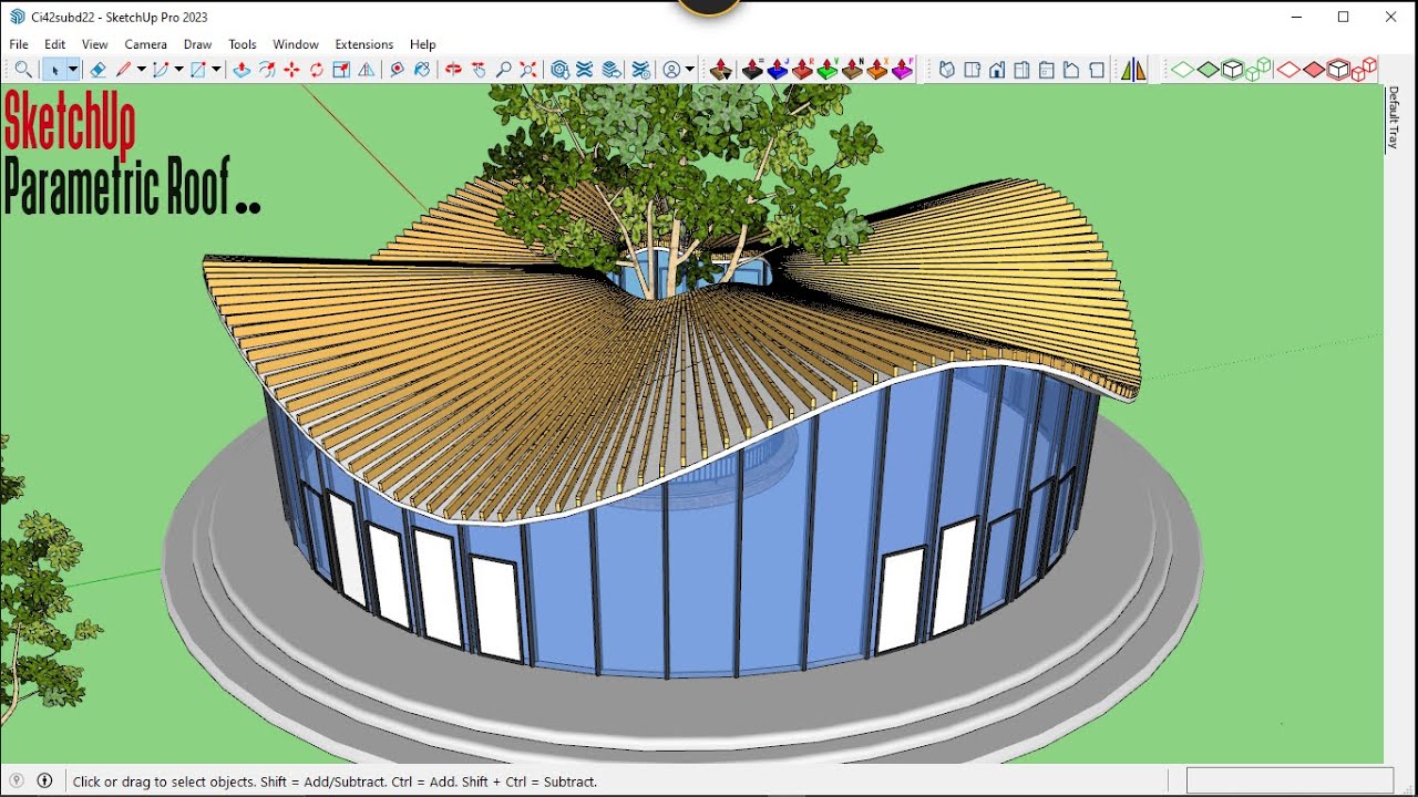 Architectural Modeling in Sketchup | Parametric Roof Modeling in SketchUp | SketchUp Plugin Tutorial