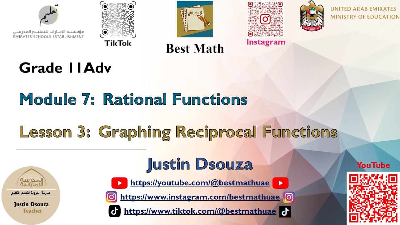 Graphing Reciprocal Functions [Module 7 Lesson 3]